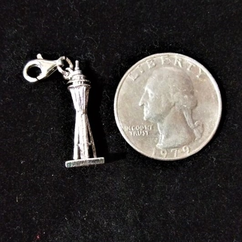 silver Space needle charm